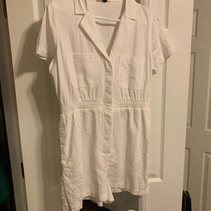 White Linen Romper